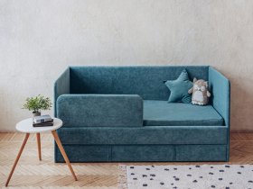Диван-кровать Happy (бирюзовый) в Куйбышеве - kujbyshev.mebel-nsk.ru | фото