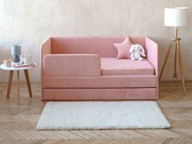 Диван-кровать Happy (коралловый) в Куйбышеве - kujbyshev.mebel-nsk.ru | фото
