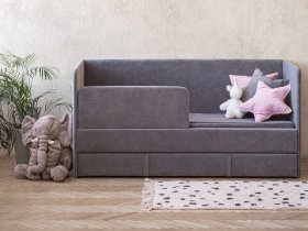 Диван-кровать Happy (темно-серый) в Куйбышеве - kujbyshev.mebel-nsk.ru | фото