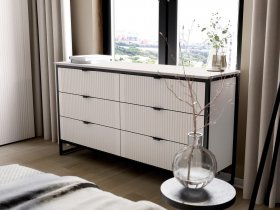 Комод 6 ящиков Нора (персидский жемчуг) в Куйбышеве - kujbyshev.mebel-nsk.ru | фото