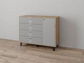 Комод «Катрин-13» (дуб крафт серый/серый) в Куйбышеве - kujbyshev.mebel-nsk.ru | фото