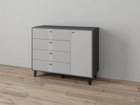 Комод «Катрин-13» (графит/светло-серый) в Куйбышеве - kujbyshev.mebel-nsk.ru | фото
