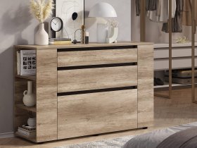 Комод КМ-06 Энигма (венге/дуб каньон) в Куйбышеве - kujbyshev.mebel-nsk.ru | фото