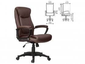 Кресло офисное BRABIX Enter EX-511, коричневое в Куйбышеве - kujbyshev.mebel-nsk.ru | фото
