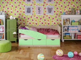 Кровать детская Бабочки 1,8 м в Куйбышеве - kujbyshev.mebel-nsk.ru | фото