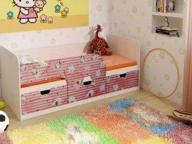 Кровать детская с ящиками 1,86 Минима Hello Kitty в Куйбышеве - kujbyshev.mebel-nsk.ru | фото