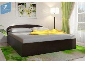 Кровать двуспальная 1,6м с подъем. мех. (венге) в Куйбышеве - kujbyshev.mebel-nsk.ru | фото