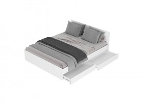 Кровать двуспальная с ящиками 1,4м Симпл КР-12 в Куйбышеве - kujbyshev.mebel-nsk.ru | фото