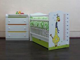 Кроватка детская Жираф с маятником в Куйбышеве - kujbyshev.mebel-nsk.ru | фото