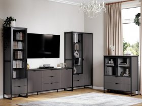 Модульная гостиная Нора (металл бруклин/графит) в Куйбышеве - kujbyshev.mebel-nsk.ru | фото