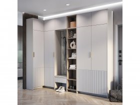 Модульная прихожая Пандора (кашемир/MF03) в Куйбышеве - kujbyshev.mebel-nsk.ru | фото