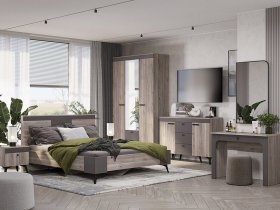 Модульная спальня Кассандра (дуб смоки/MF14) в Куйбышеве - kujbyshev.mebel-nsk.ru | фото