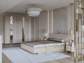 Модульная спальня Одетта (дуб эндгрей/меланж) в Куйбышеве - kujbyshev.mebel-nsk.ru | фото
