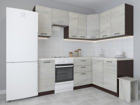 Модульная угловая кухня 1,4м*2,1м Лада (пикард) в Куйбышеве - kujbyshev.mebel-nsk.ru | фото