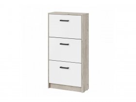 Обувница ОБ-3 Вега (дуб крафт серый/белый) в Куйбышеве - kujbyshev.mebel-nsk.ru | фото