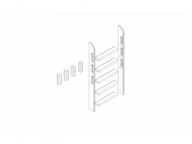 Пакет №10 Прямая лестница и опоры для двухъярусной кровати Соня в Куйбышеве - kujbyshev.mebel-nsk.ru | фото
