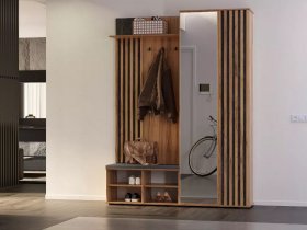 Прихожая Марракеш (дуб вотан/цемент темный) в Куйбышеве - kujbyshev.mebel-nsk.ru | фото