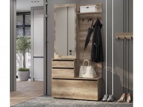 Прихожая ПР-04 Энигма (венге/дуб каньон) в Куйбышеве - kujbyshev.mebel-nsk.ru | фото