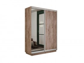 Шкаф-купе двухдверный Экспресс Хит (ЛДСП/зеркало) в Куйбышеве - kujbyshev.mebel-nsk.ru | фото