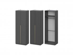 Шкаф ШК-75 Эккервуд (графит) в Куйбышеве - kujbyshev.mebel-nsk.ru | фото