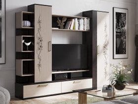 Стенка «Дакота» (венге/дуб молочный) в Куйбышеве - kujbyshev.mebel-nsk.ru | фото