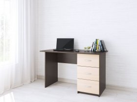 Стол письменный Сити-1 (венге/дуб молочный) в Куйбышеве - kujbyshev.mebel-nsk.ru | фото