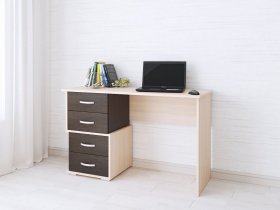 Стол письменный Сити-2 (венге/дуб молочный) в Куйбышеве - kujbyshev.mebel-nsk.ru | фото