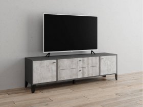 Тумба под ТВ Парус-10 (графит/мальта) в Куйбышеве - kujbyshev.mebel-nsk.ru | фото