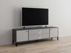 Тумба под ТВ Парус-10 (графит/светло-серый) в Куйбышеве - kujbyshev.mebel-nsk.ru | фото