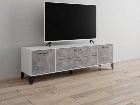 Тумба под ТВ Парус-13 (белый/ателье светлое) в Куйбышеве - kujbyshev.mebel-nsk.ru | фото