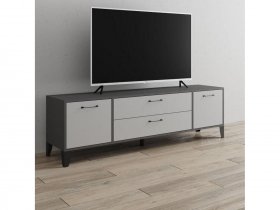 Тумба под ТВ Парус-13 (графит серый/камень серый) в Куйбышеве - kujbyshev.mebel-nsk.ru | фото