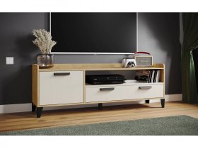 Тумба под ТВ Парус-8 (дуб крафт золотой/кашемир) в Куйбышеве - kujbyshev.mebel-nsk.ru | фото